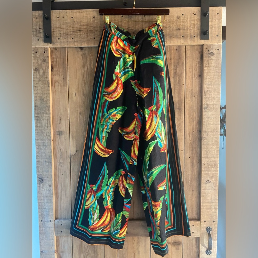 Farm Rio Preta Banana Linen Pant